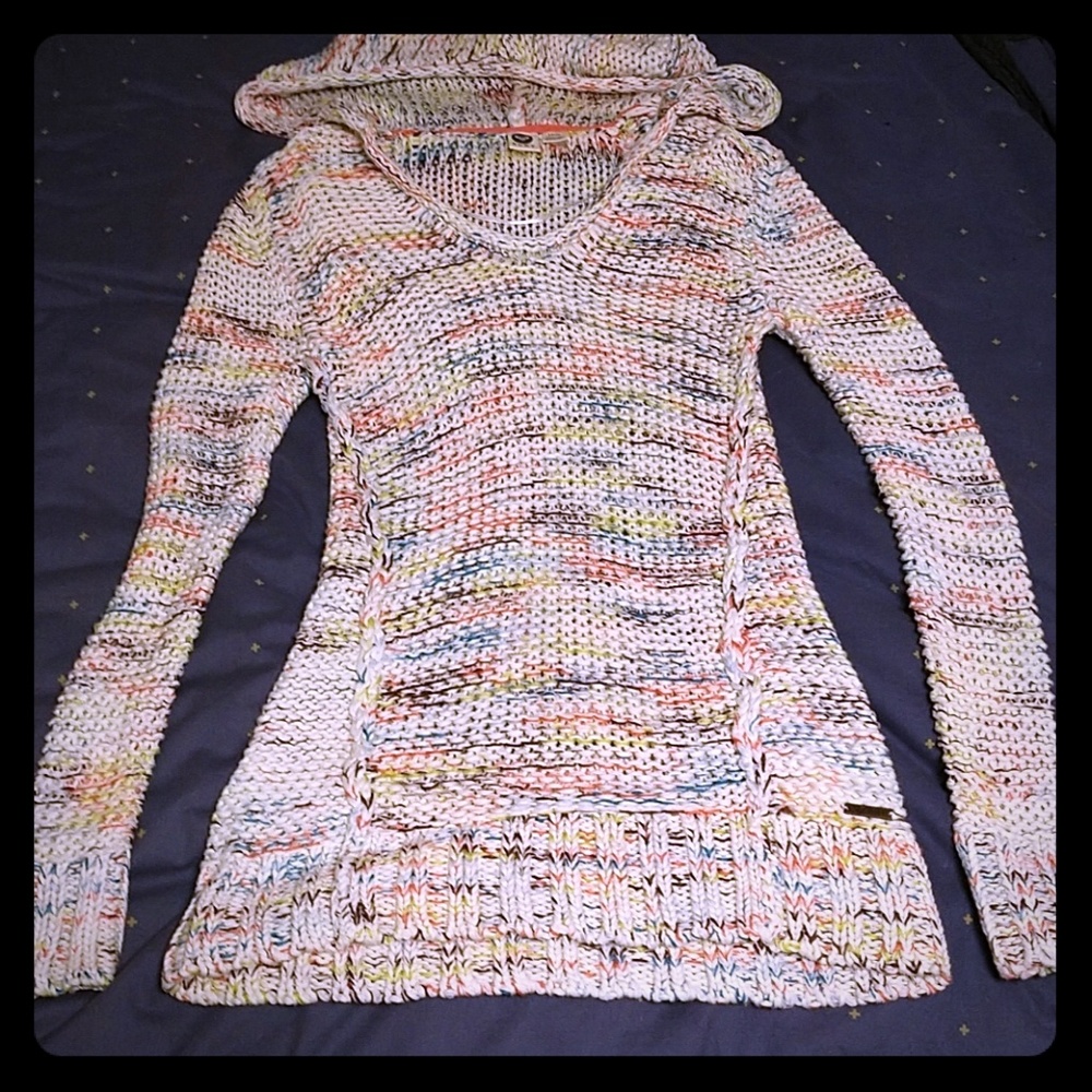 Roxy Hooded Knit Sweater